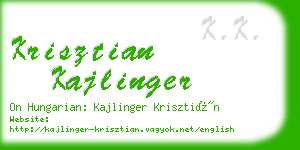 krisztian kajlinger business card